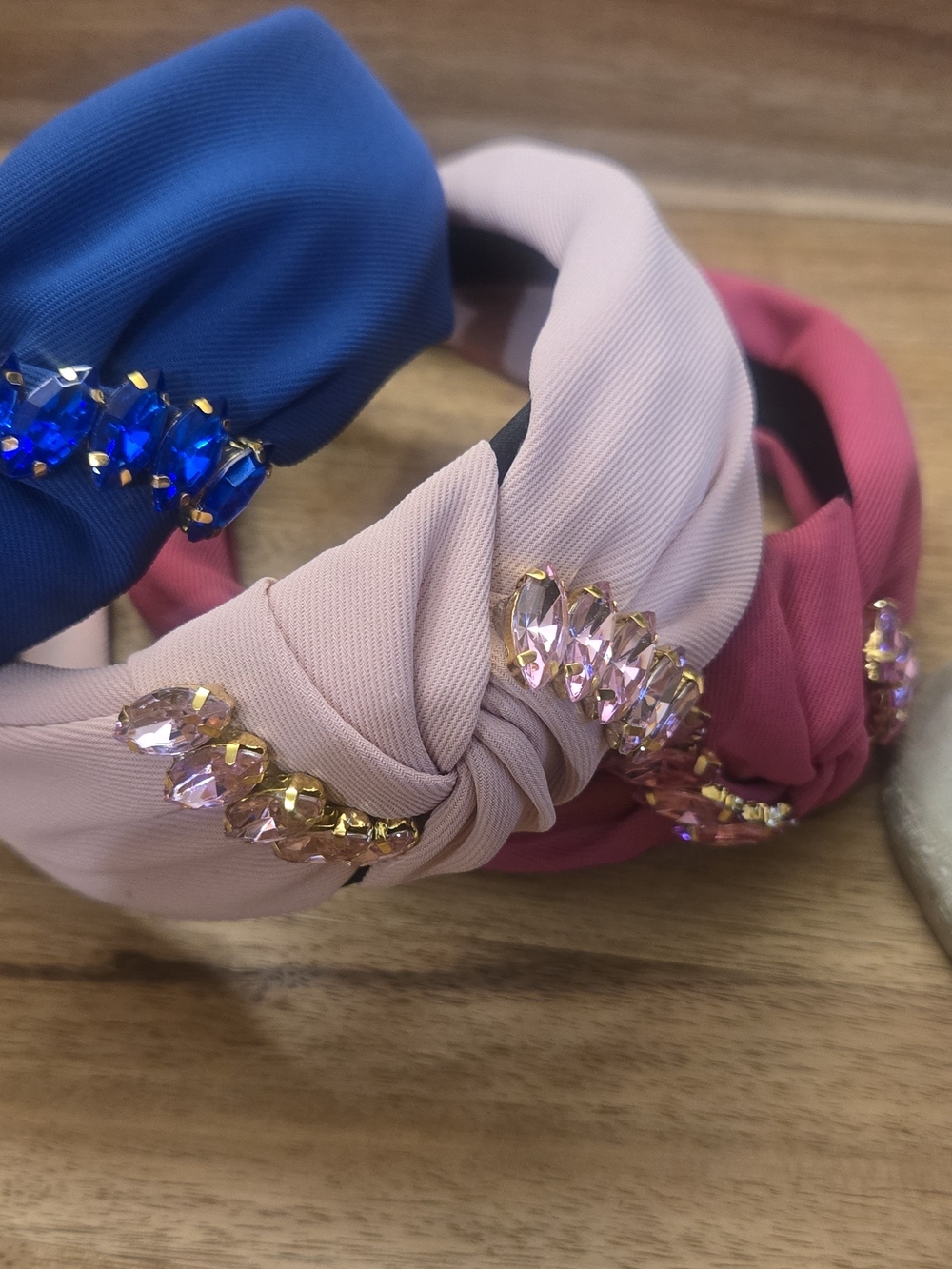 Women’s Knotted Jewel Headband - Pink, Blush, Blue
